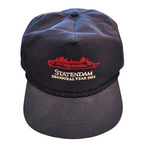 Vintage 1993 Statendam Inaugural Year Embroidered Strapback Baseball Hat